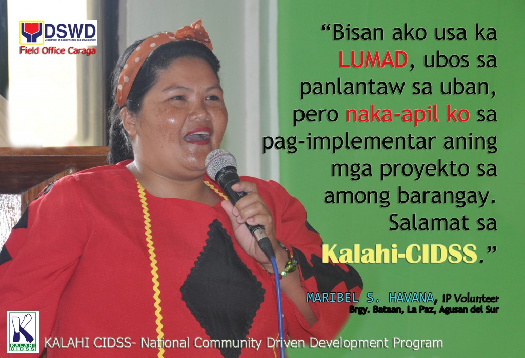 MAKING A DIFFERENCE FOR DEVELOPMENT (a Manobo volunteer’s story) | DSWD ...