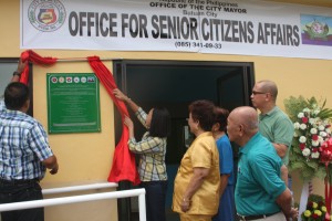 Senior citizens, city officials, government agencies and Mrs. Angelita B. Amista, DSWD IDD/ PSU Chief joins the Inauguration and Turn - over Ceremony for the New Office for Senior Citizens Affair (OSCA) and Geria Care Physical Therapy and Rehabilitation Center Building funded by DSWD Grassroots Participatory Budgeting Project on July 18, 2014 @ the back of the City Library J. Rosales Ave., Butuan City.  