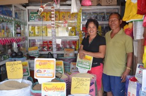 Mr. and Mrs. Lilibeth Polinar personally manage their Polinar Agrivet Supply at Poblacion, Marihatag, Surigao del Sur.  