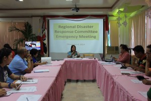 All member – agencies of the Regional Disaster Response Cluster (RDRC) convene for an emergency meeting at the DSWD Caraga Conference Hall, Butuan City  presided by the DSWD Regional Director Minda B. Brigoli, 