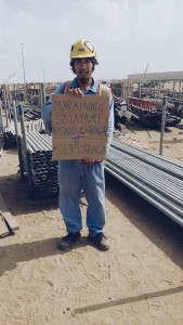 A GRATEFUL BENEFICIARY. Evlex Lexiris Galera currently working as scaffolder in the Kingdom of Saudi Arabia