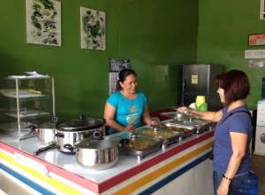 Neda Madiano: Federation President of Talacogon-SLP Association Federation with her most charming smile at the Talacogon SLP Eatery and Catering Services.